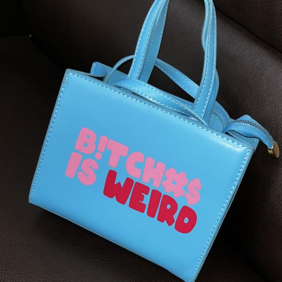 Casual Street Print Patchwork Zipper Bags