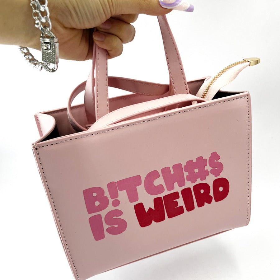 Casual Street Print Patchwork Zipper Bags