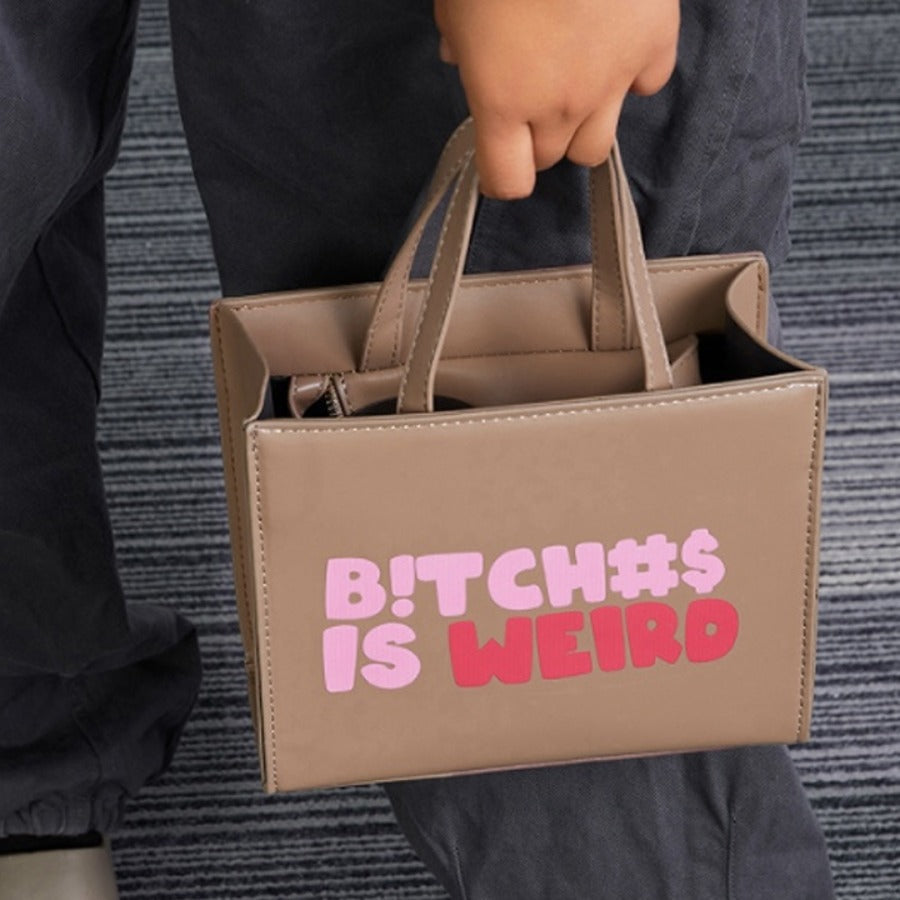 Casual Street Print Patchwork Zipper Bags