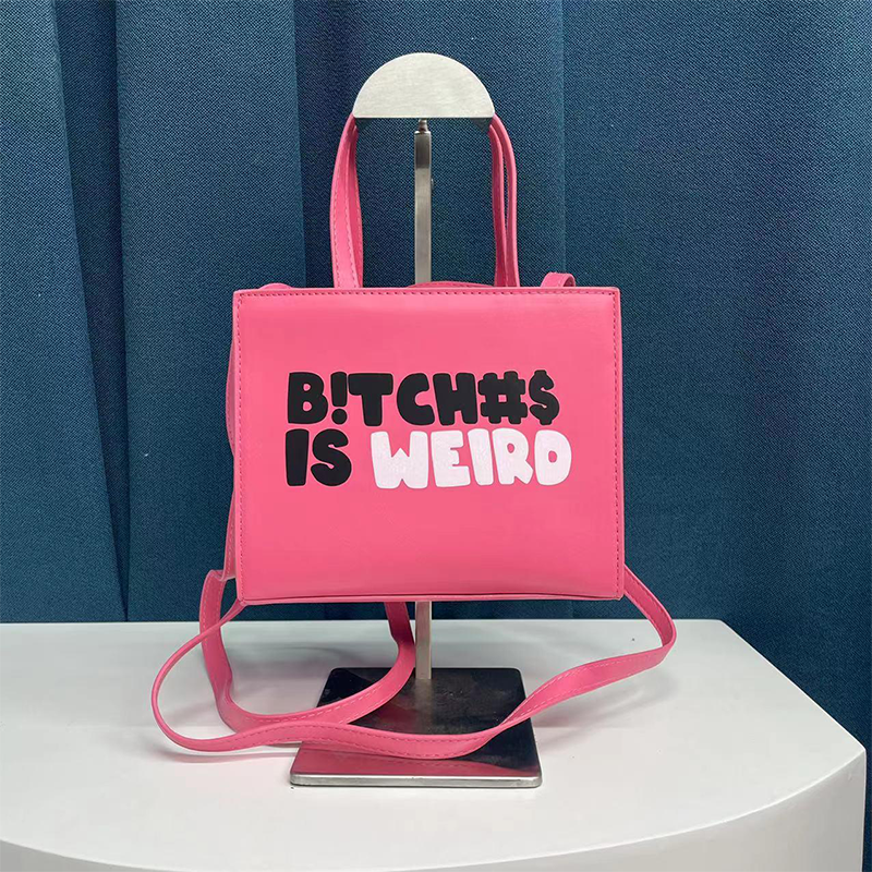 Casual Street Print Patchwork Zipper Bags