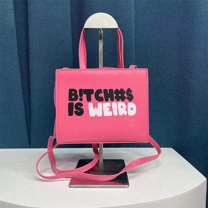 Casual Street Print Patchwork Zipper Bags