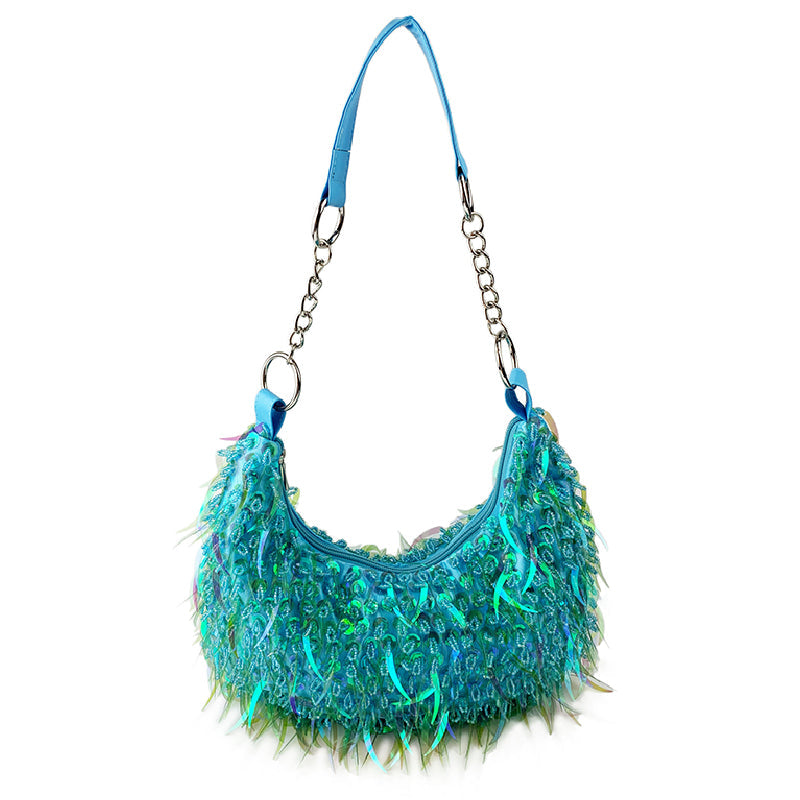 Casual Solid Patchwork Beaded Bags