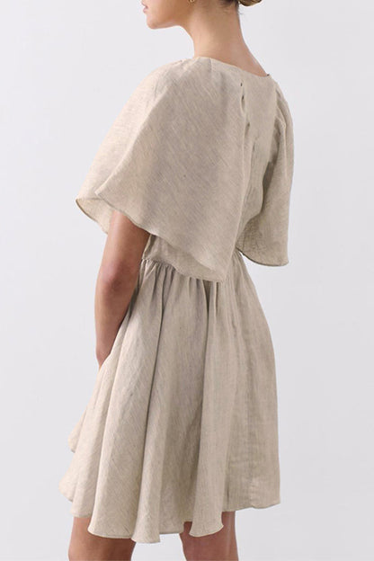 Casual Simplicity Solid Buttons V Neck A Line Dresses