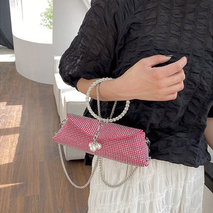 Elegant Formal Solid Chains Pearl Rhinestone Bags