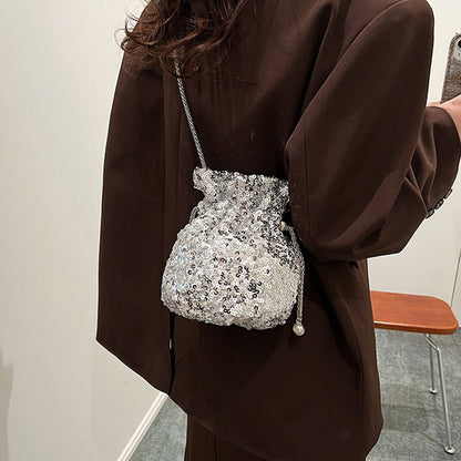 Celebrities Color Block Sequins Patchwork Bags