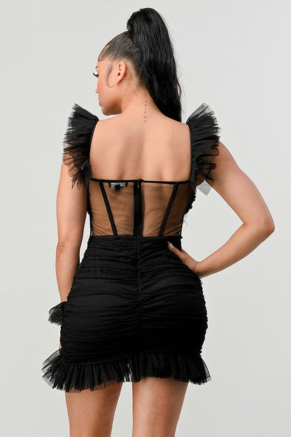 Anna's Adorable Ruffle Mini Dress