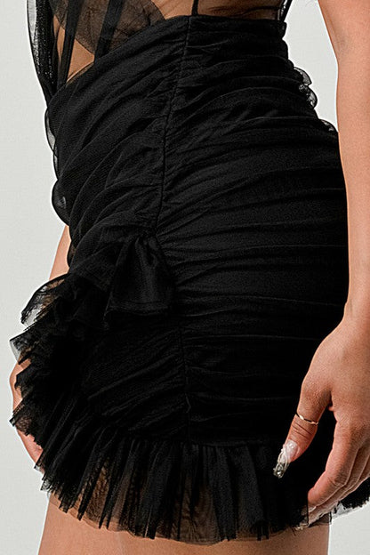Anna's Adorable Ruffle Mini Dress