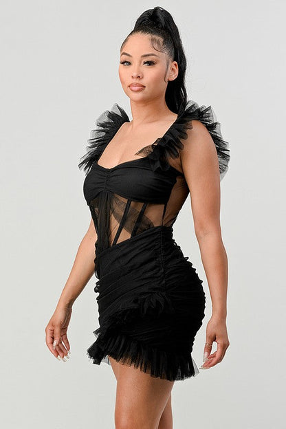 Anna's Adorable Ruffle Mini Dress