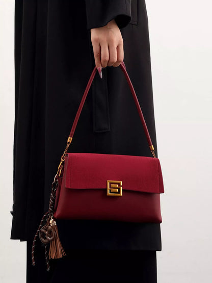 Gold-Tone Hardware Crossbody Bag