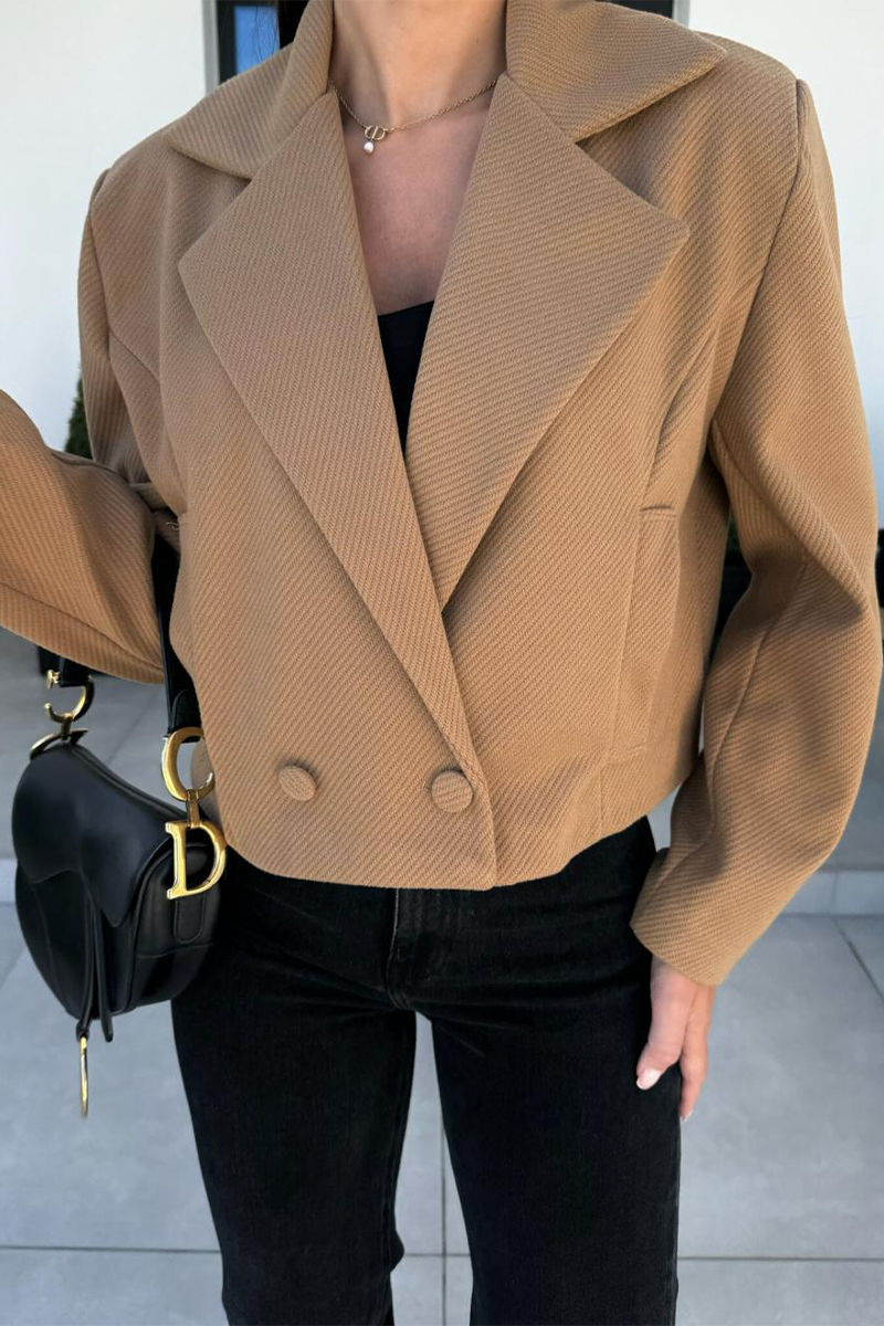 Casual Daily Solid Color Buttons Gross Turn-back Collar Outerwear
