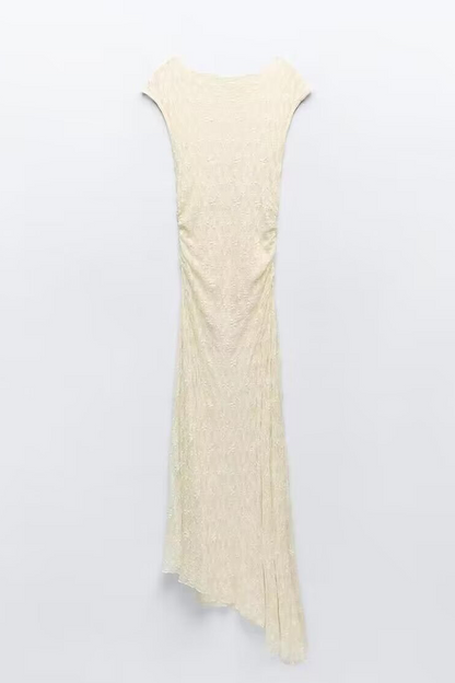 Sexy Lace Irregular O Neck Irregular Dresses