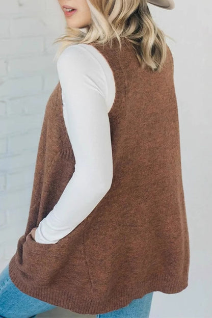 Casual Daily Solid Color Pocket V Neck Tops