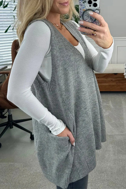 Casual Daily Solid Color Pocket V Neck Tops