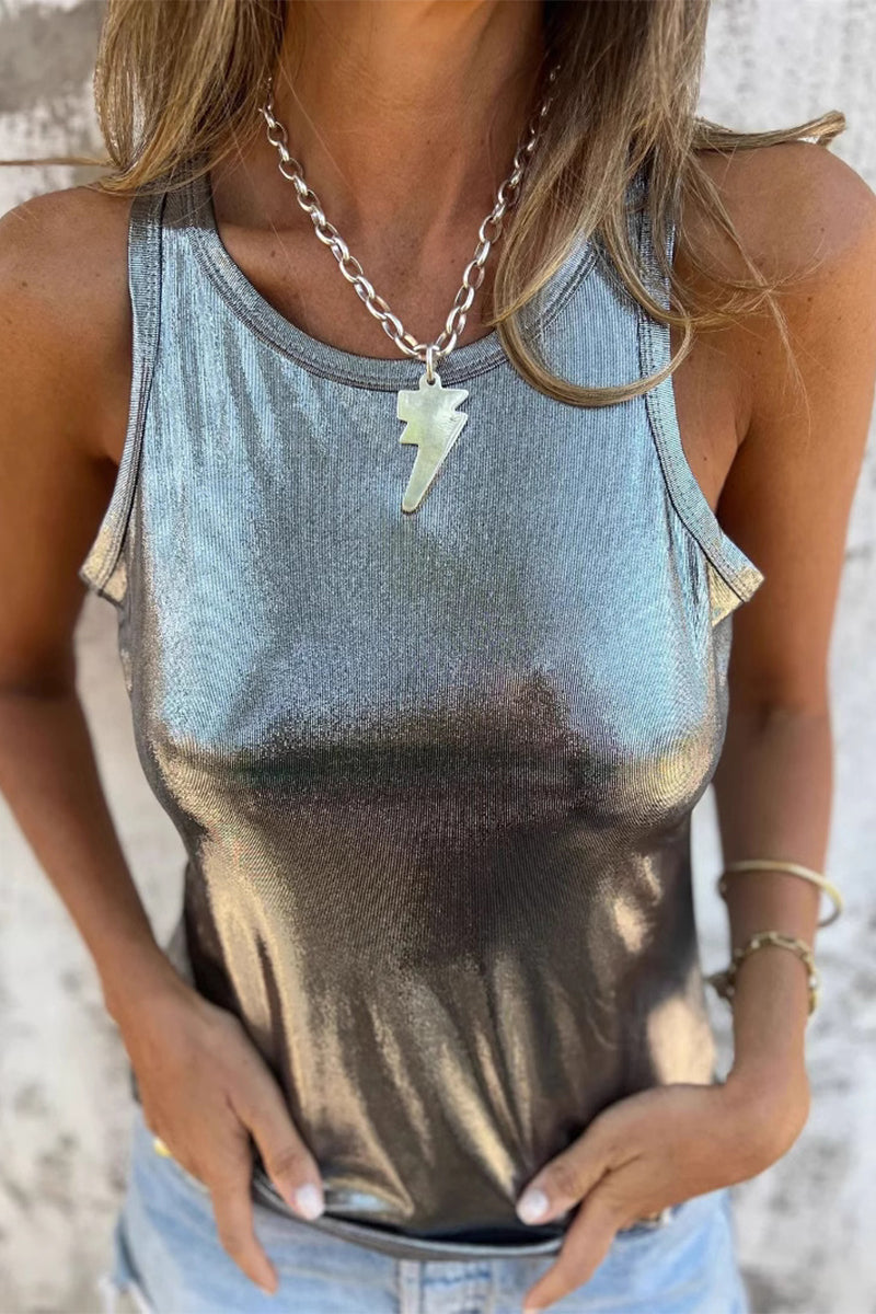 Casual Solid Color O Neck Tops