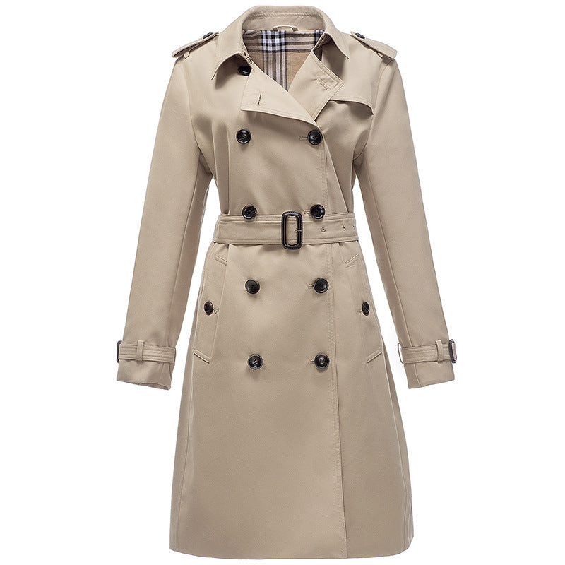 Khaki Double-Breasted Coat Khaki