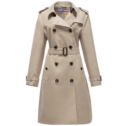 Khaki Double-Breasted Coat Khaki