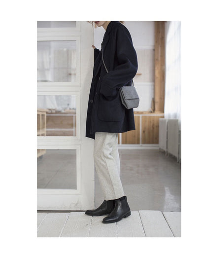 Reversible Cashmere Woolen Coat