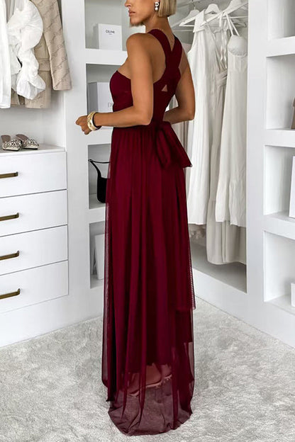 High Rise Versatile Tulle Maxi Dress