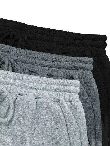 3 Piece Drawstring Joggers with Pockets