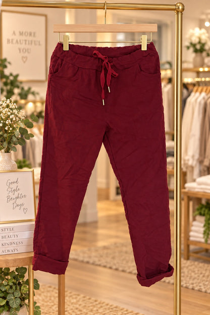 Relaxed Drawstring Pants with Pockets
