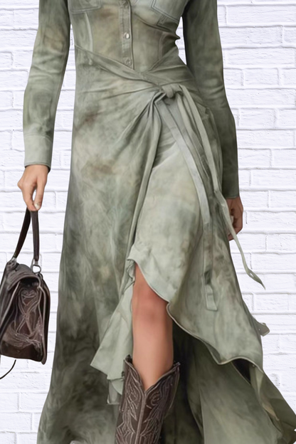 High-Low Long Sleeve Dress