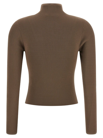 Alexander Wang Logo Ribbed Sweater