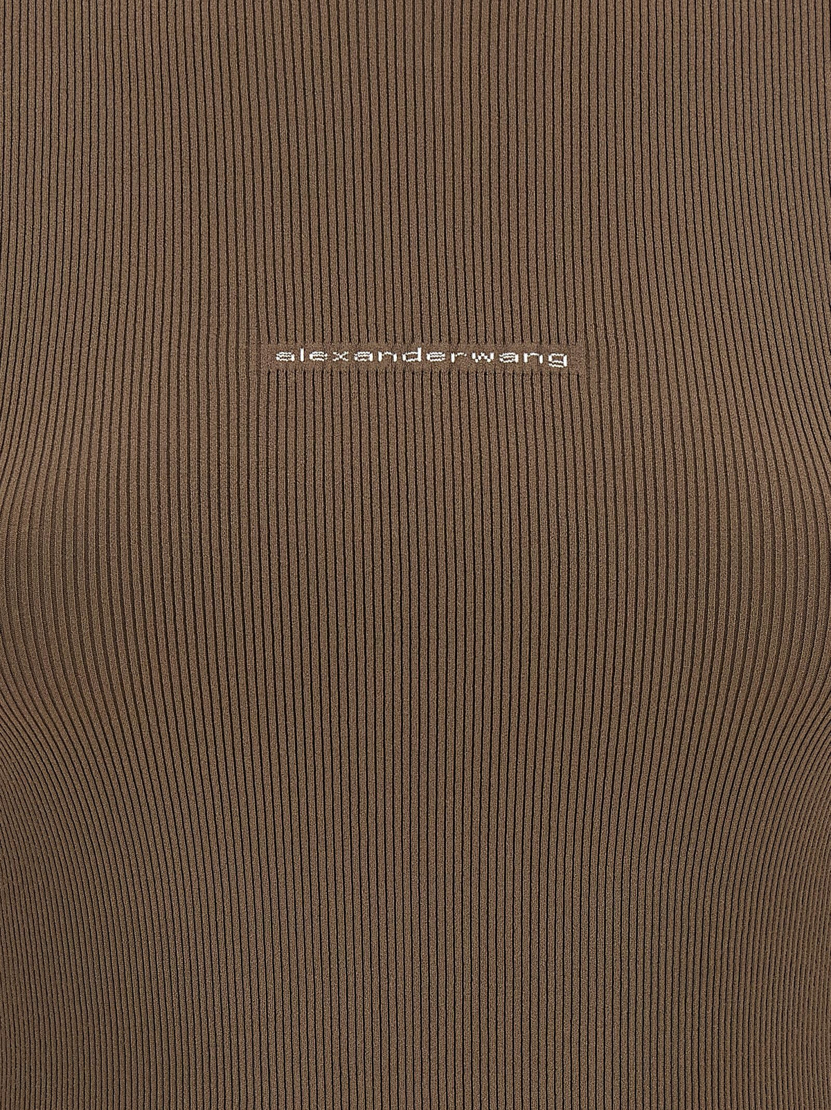 Alexander Wang Logo Ribbed Sweater