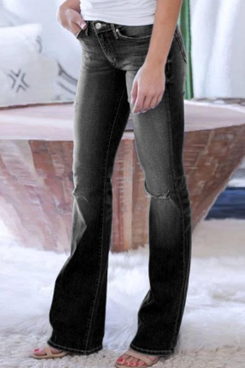Clidress 70s Stretch Hip Hugger Jeans(S-4XL)