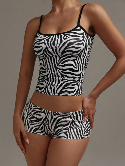 Leopard Print Cami ad Shorts Set