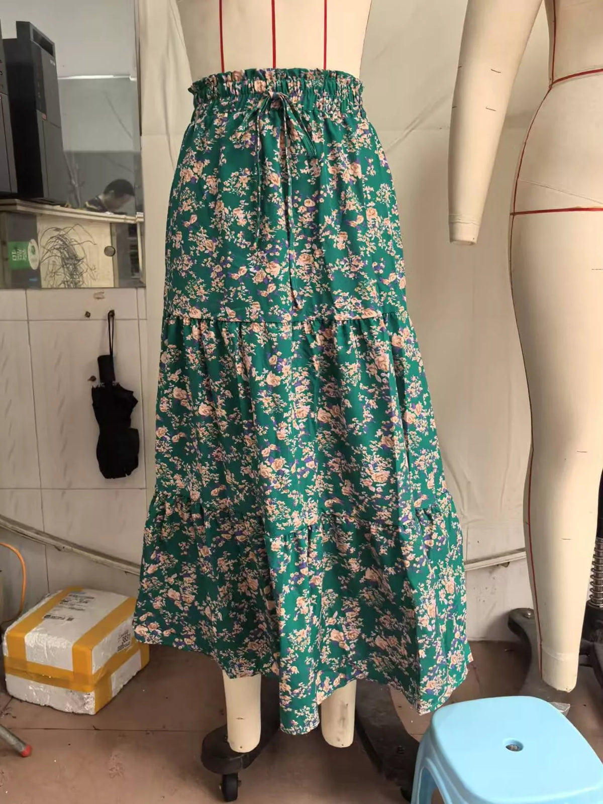 Tiered Midi Skirt