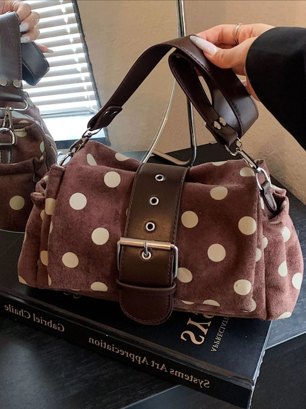 Vintage Polka Dot Shoulder Bag