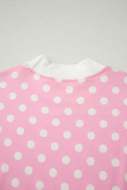 Polka Dot Short Sleeve Top and Shorts Set