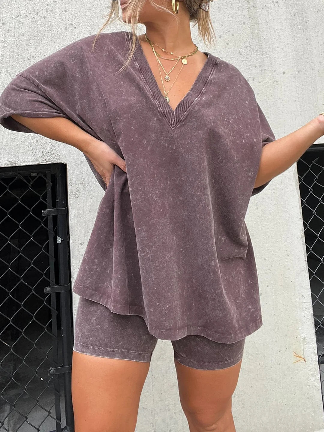 Women's Casual Washed Set