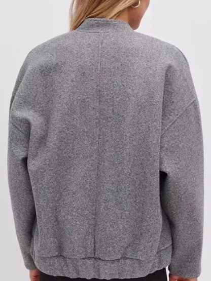 Snap-Button Bomber Jacket