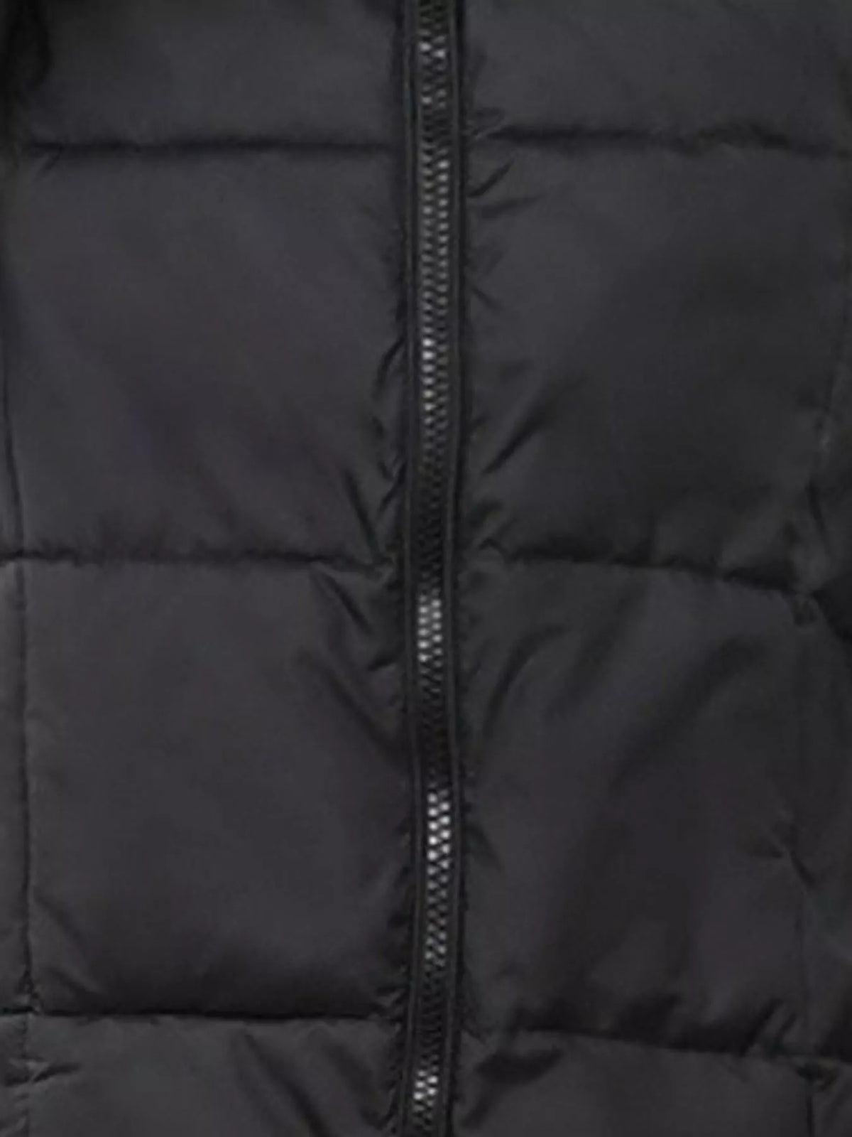 Full Size Zip Up Hooded Longline Puffer Outerwear Plus Size