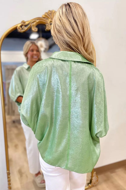 Johnny Collar 3/4 Sleeve Blouse