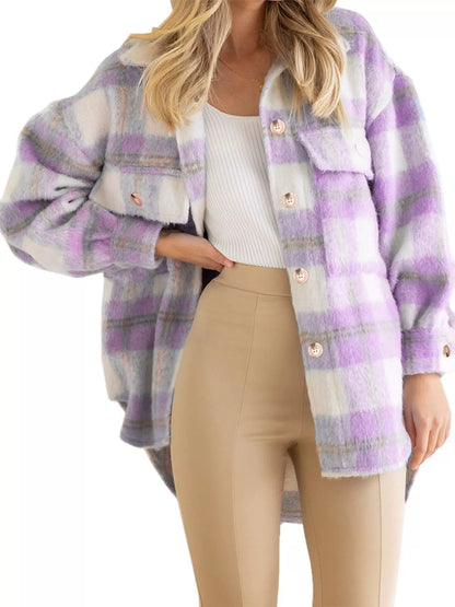 Plaid Button-Down Jacket