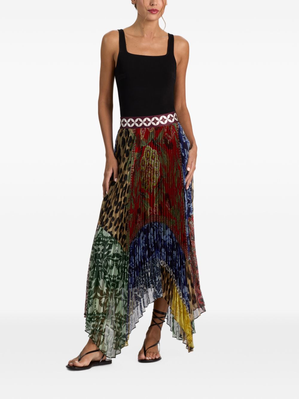 Alice + Olivia Katz Printed Long Skirt