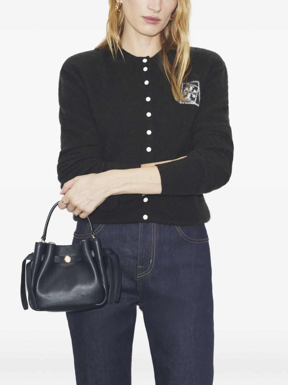 Tory Burch Romy mini leather bucket bag