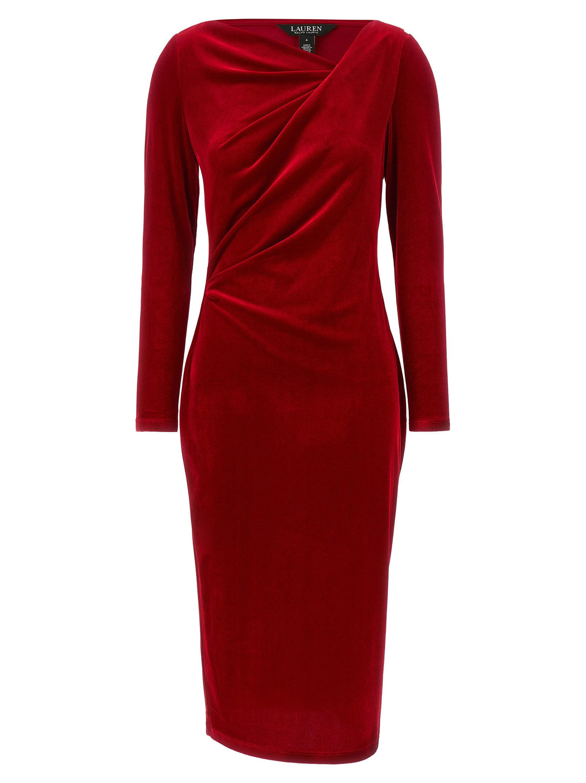 Lauren Ralph Lauren Red Velvet Sheath Dress