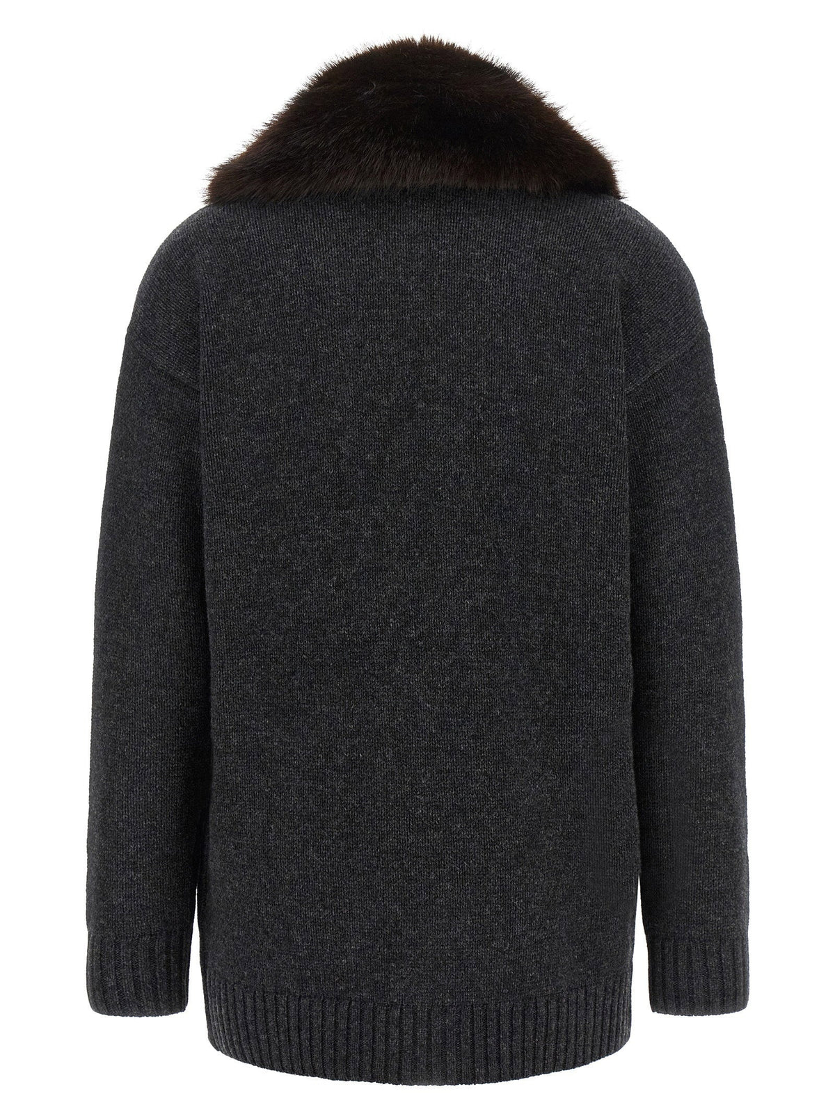 Lauren Ralph Lauren Fur Insert Cardigan