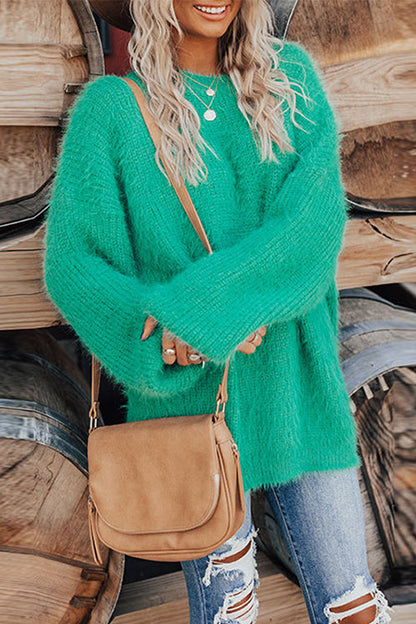 Winter Crewneck Long Sleeve Loose Sweater