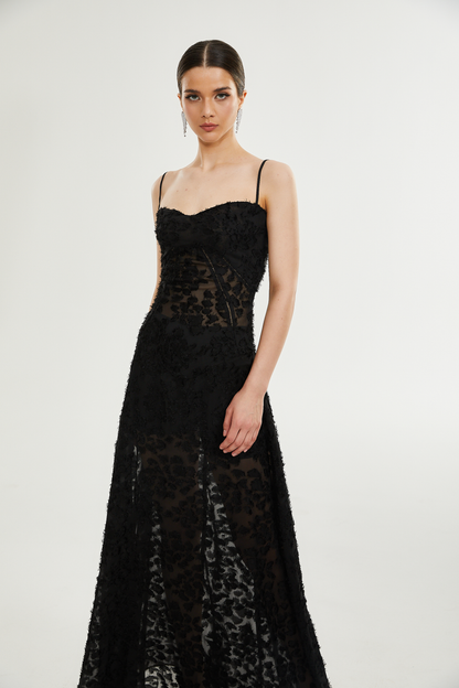 Emmelina floral lace maxi dress