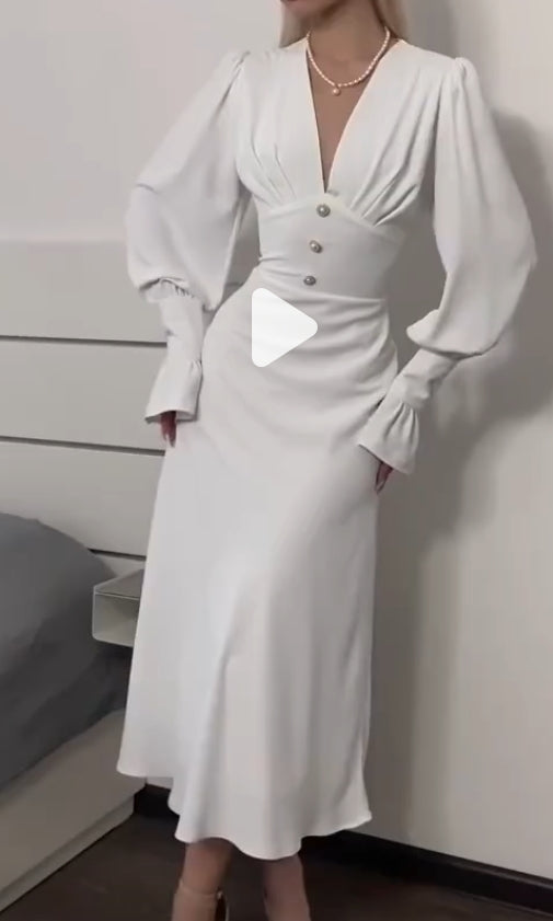 V-Neck Slim Sexy Dress