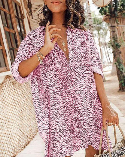 Clidress Lucy Leopard Shirt Dress