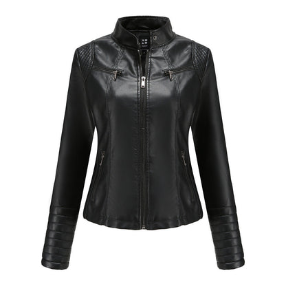 Sexy Day to Night Faux Leather Jacket Black
