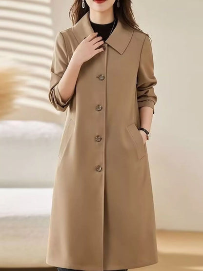 Plus Size Button Up Longline Coat