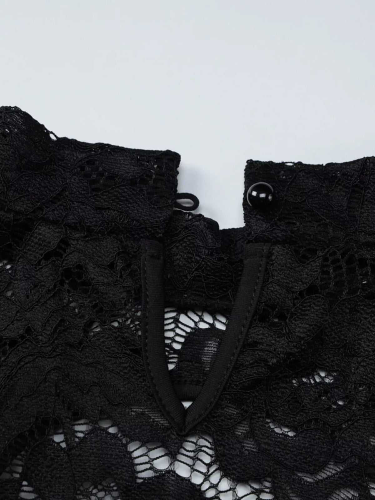 Lace Cut-out Long Sleeve Mini Dress