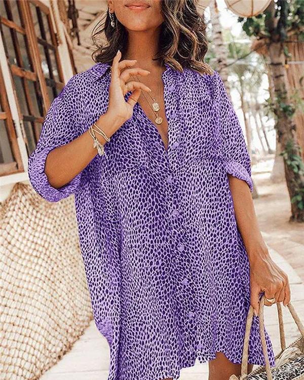 Clidress Lucy Leopard Shirt Dress