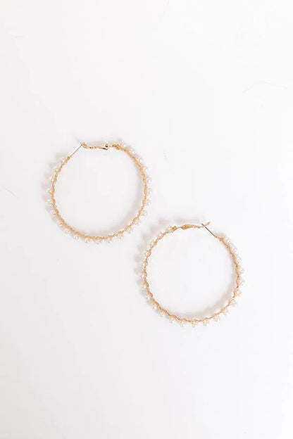 Little Pearl Grove Hoop Earrings